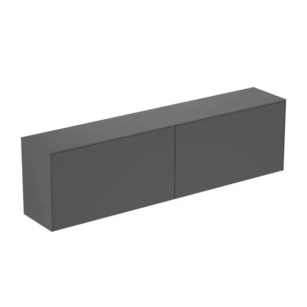 Mobilier Baie - Dulap baza suspendat Ideal Standard Atelier Conca 2 sertare cu blat 200 cm antracit mat