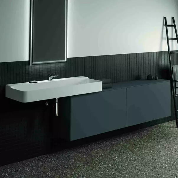 Dulap baza suspendat Ideal Standard Atelier Conca 2 sertare cu blat 200 cm antracit mat [2]