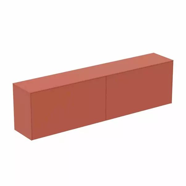 Dulap baza suspendat Ideal Standard Atelier Conca 2 sertare cu blat 200 cm rosu - oranj mat [2]