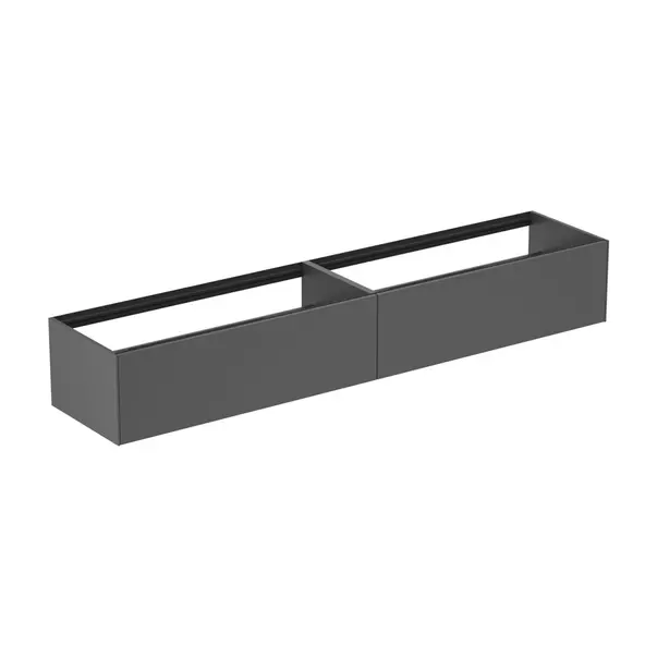 Dulap baza suspendat Ideal Standard Atelier Conca antracit mat 2 sertare 240 cm [2]