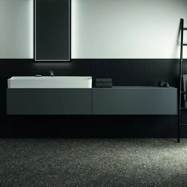 Dulap baza suspendat Ideal Standard Atelier Conca antracit mat 2 sertare 240 cm [3]