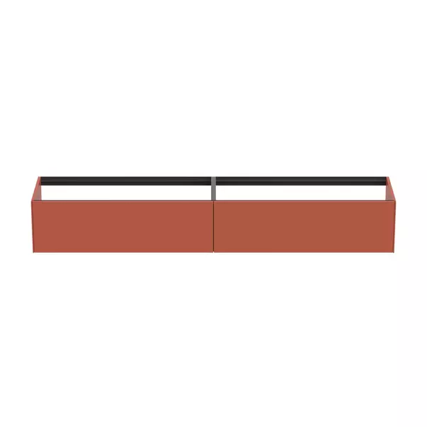 Dulap baza suspendat Ideal Standard Atelier Conca rosu - oranj mat 2 sertare 240 cm [5]