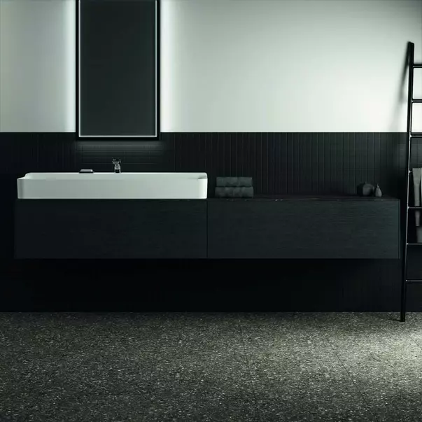 Dulap baza suspendat Ideal Standard Atelier Conca finisaj stejar inchis 2 sertare 240 cm [3]