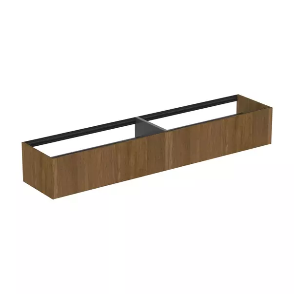 Dulap baza suspendat Ideal Standard Atelier Conca finisaj nuc inchis 2 sertare 240 cm [2]