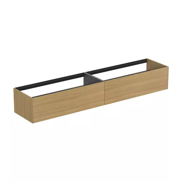  Dulapuri baie - Dulap baza suspendat Ideal Standard Atelier Conca finisaj stejar deschis 2 sertare 240 cm