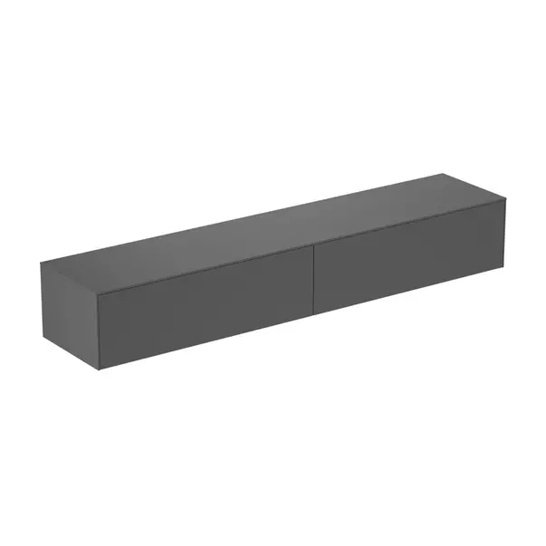 Mobilier Baie - Dulap baza suspendat Ideal Standard Atelier Conca antracit mat 2 sertare cu blat 240 cm