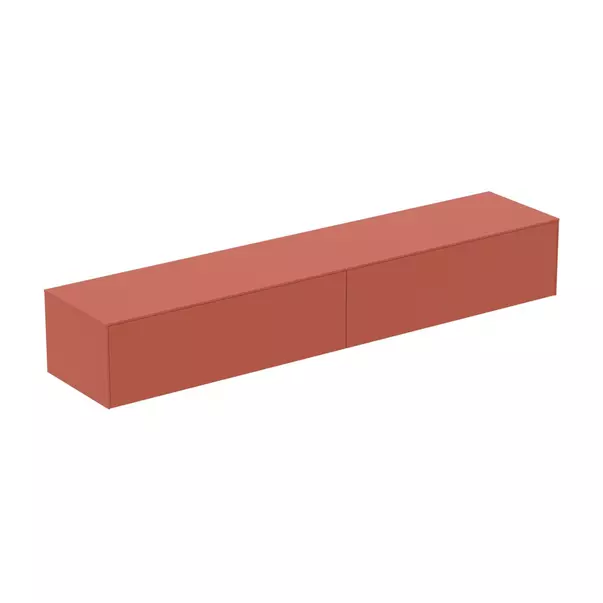 Dulap baza suspendat Ideal Standard Atelier Conca  rosu - oranj mat 2 sertare cu blat 240 cm [2]