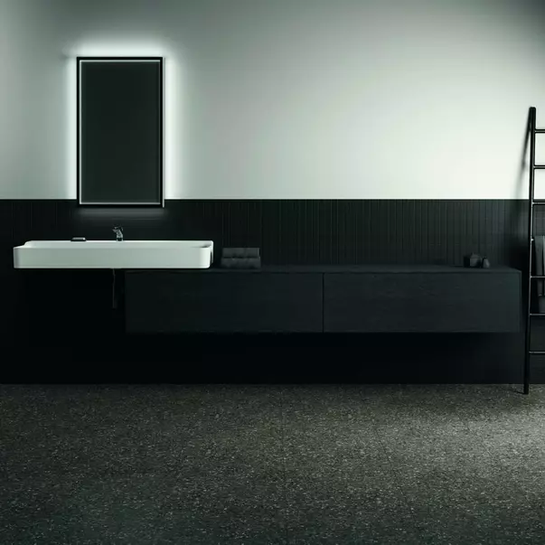 Dulap baza suspendat Ideal Standard Atelier Conca finisaj stejar inchis 2 sertare cu blat 240 cm [3]