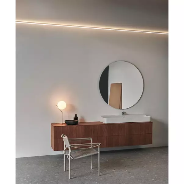 Dulap baza suspendat Ideal Standard Atelier Conca finisaj nuc inchis 2 sertare cu blat 240 cm [4]