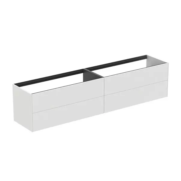 Mobilier Baie - Dulap baza suspendat Ideal Standard Atelier Conca alb mat 4 sertare 240 cm
