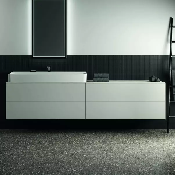 Dulap baza suspendat Ideal Standard Atelier Conca alb mat 4 sertare 240 cm [3]