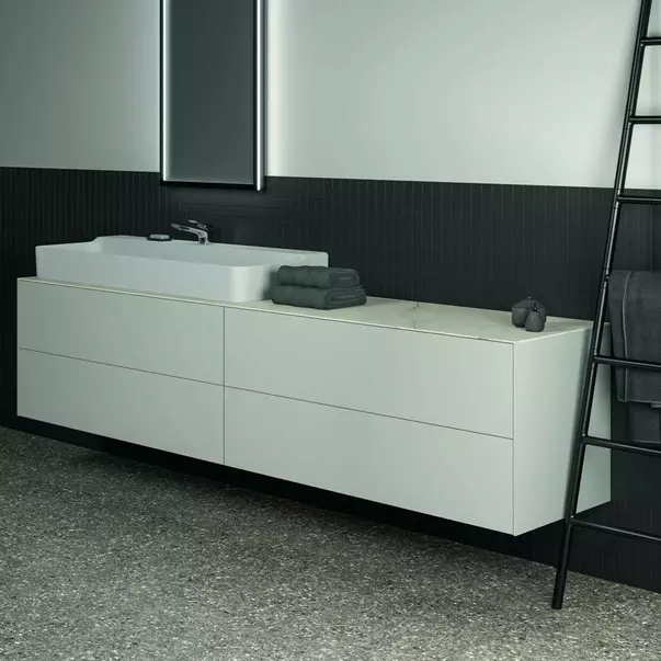 Dulap baza suspendat Ideal Standard Atelier Conca alb mat 4 sertare 240 cm [4]