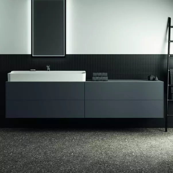 Dulap baza suspendat Ideal Standard Atelier Conca antracit mat 4 sertare 240 cm [3]