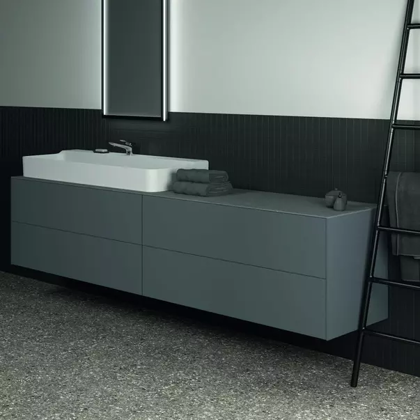 Dulap baza suspendat Ideal Standard Atelier Conca antracit mat 4 sertare 240 cm [4]