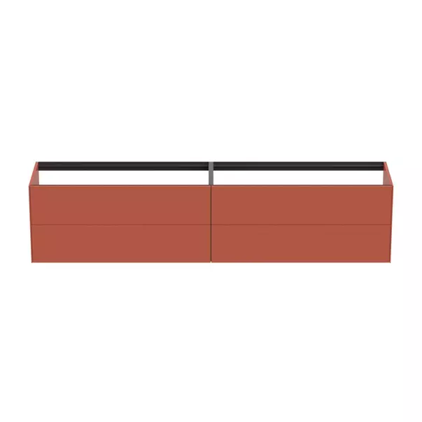 Dulap baza suspendat Ideal Standard Atelier Conca rosu - oranj mat 4 sertare 240 cm [5]