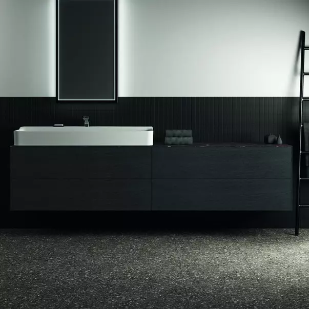Dulap baza suspendat Ideal Standard Atelier Conca finisaj stejar inchis 4 sertare 240 cm [3]