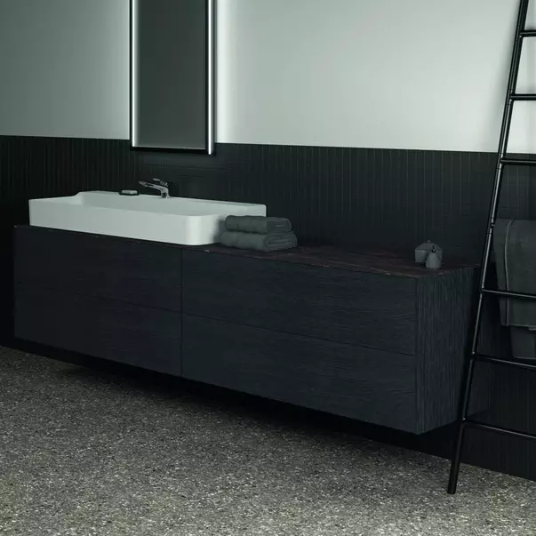 Dulap baza suspendat Ideal Standard Atelier Conca finisaj stejar inchis 4 sertare 240 cm [4]