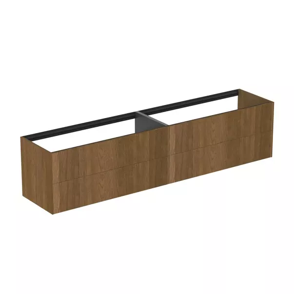  Dulapuri baie - Dulap baza suspendat Ideal Standard Atelier Conca finisaj nuc inchis 4 sertare 240 cm