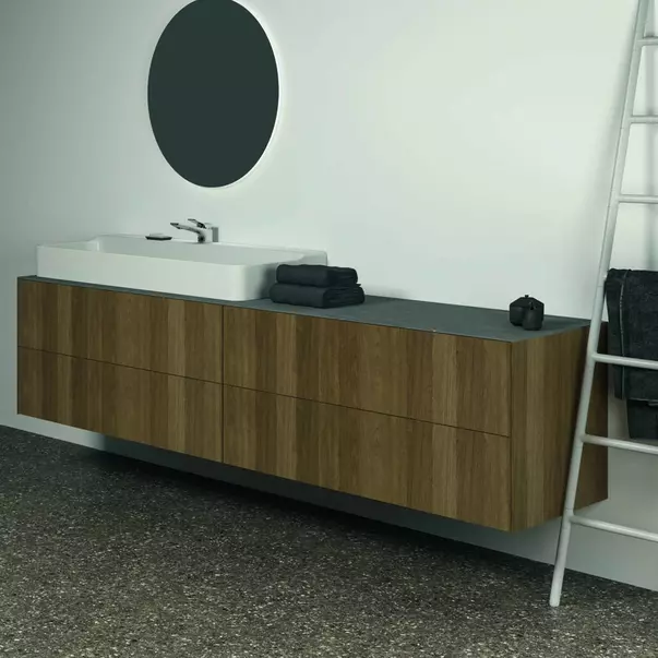 Dulap baza suspendat Ideal Standard Atelier Conca finisaj nuc inchis 4 sertare 240 cm [4]