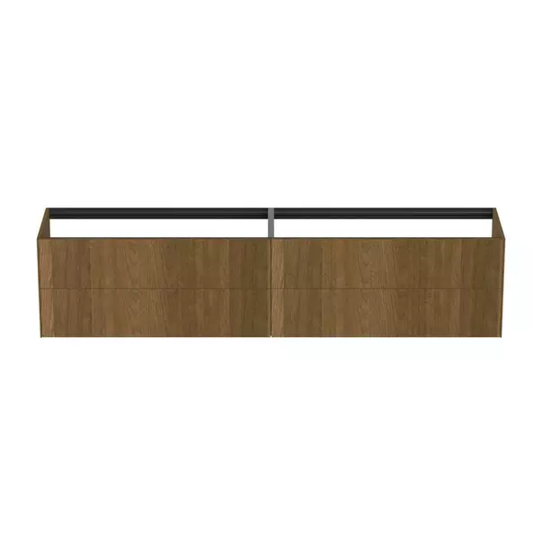 Dulap baza suspendat Ideal Standard Atelier Conca finisaj nuc inchis 4 sertare 240 cm [5]