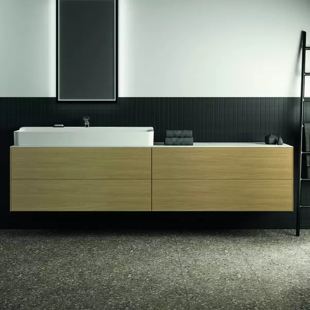 Dulap baza suspendat Ideal Standard Atelier Conca finisaj stejar deschis 4 sertare 240 cm [3]