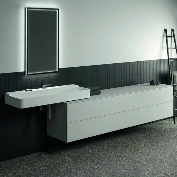 Dulap baza suspendat Ideal Standard Atelier Conca alb mat 4 sertare cu blat 240 cm [3]