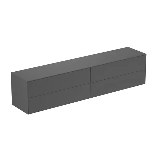  Dulapuri baie - Dulap baza suspendat Ideal Standard Atelier Conca antracit mat 4 sertare cu blat 240 cm