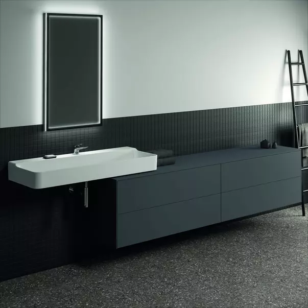 Dulap baza suspendat Ideal Standard Atelier Conca antracit mat 4 sertare cu blat 240 cm [2]