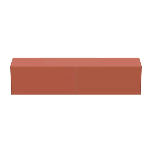 Dulap baza suspendat Ideal Standard Atelier Conca  rosu - oranj mat 4 sertare cu blat 240 cm [8]