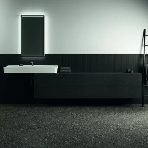 Dulap baza suspendat Ideal Standard Atelier Conca finisaj stejar inchis 4 sertare cu blat 240 cm [3]