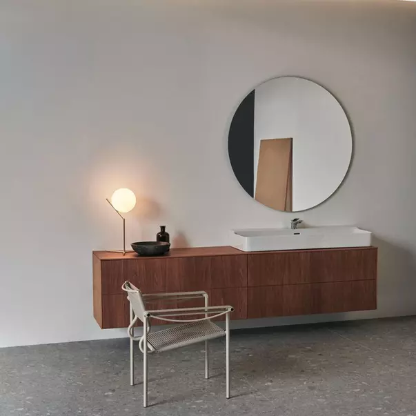  Dulapuri baie - Dulap baza suspendat Ideal Standard Atelier Conca finisaj nuc inchis 4 sertare cu blat 240 cm