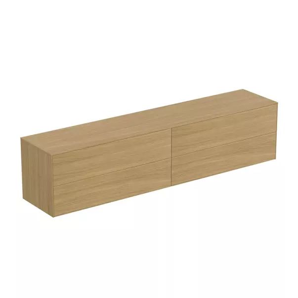  Dulapuri baie - Dulap baza suspendat Ideal Standard Atelier Conca finisaj stejar deschis 4 sertare cu blat 240 cm