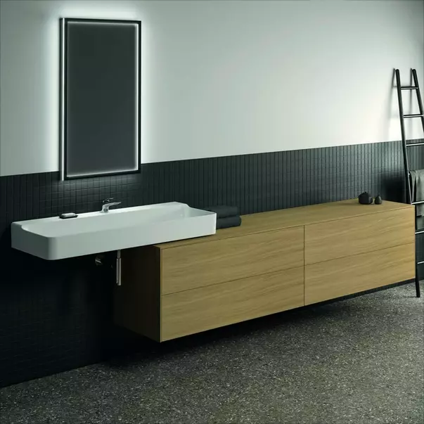 Dulap baza suspendat Ideal Standard Atelier Conca finisaj stejar deschis 4 sertare cu blat 240 cm [2]