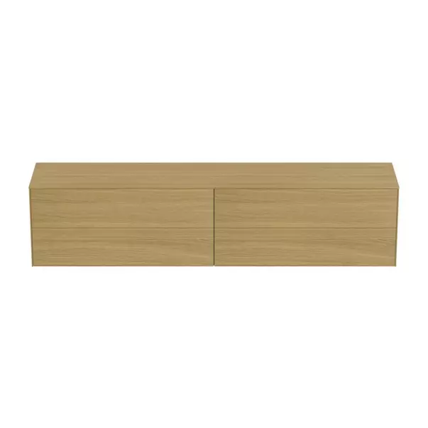 Dulap baza suspendat Ideal Standard Atelier Conca finisaj stejar deschis 4 sertare cu blat 240 cm [7]