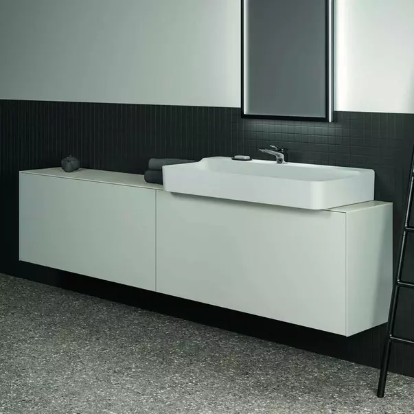 Dulap baza suspendat Ideal Standard Atelier Conca 2 sertare 240 cm alb mat [5]