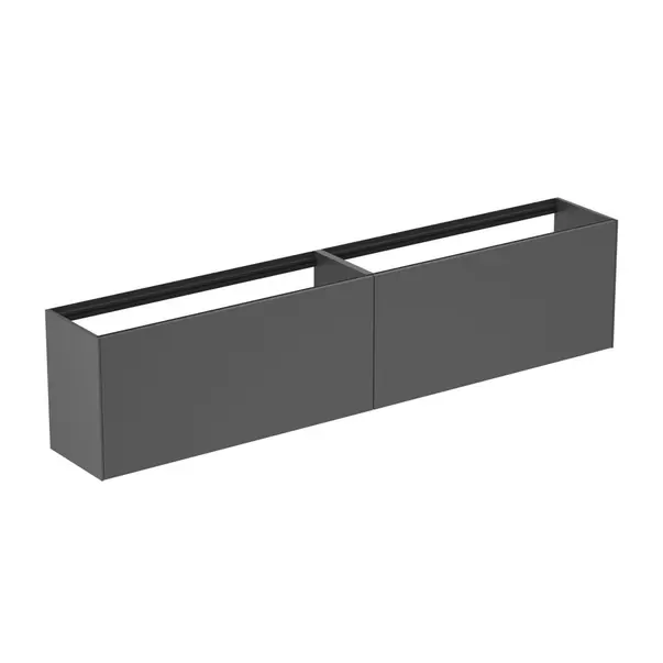 Mobilier Baie - Dulap baza suspendat Ideal Standard Atelier Conca 2 sertare 240 cm antracit mat