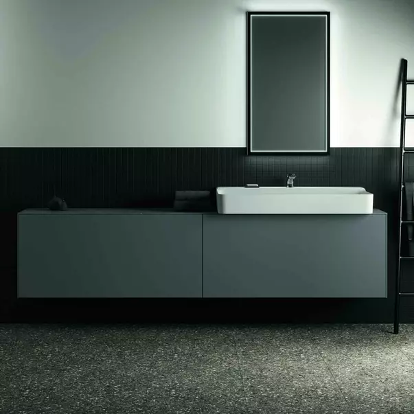 Dulap baza suspendat Ideal Standard Atelier Conca 2 sertare 240 cm antracit mat [3]