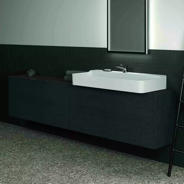Dulap baza suspendat Ideal Standard Atelier Conca 2 sertare 240 cm finisaj stejar inchis [4]