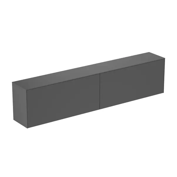Mobilier Baie - Dulap baza suspendat Ideal Standard Atelier Conca 2 sertare cu blat 240 cm antracit mat