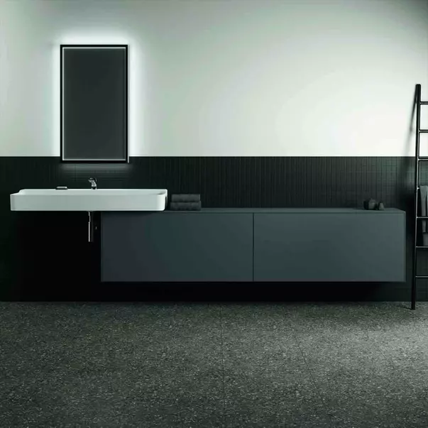 Dulap baza suspendat Ideal Standard Atelier Conca 2 sertare cu blat 240 cm antracit mat [3]