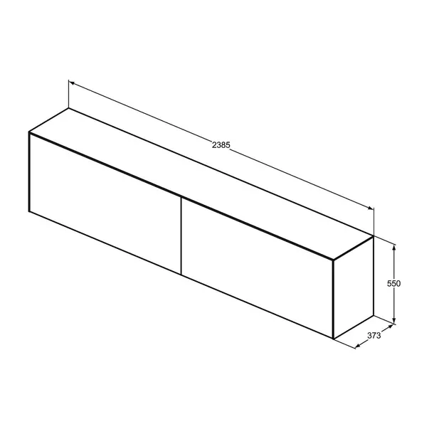 Dulap baza suspendat Ideal Standard Atelier Conca 2 sertare cu blat 240 cm antracit mat [6]