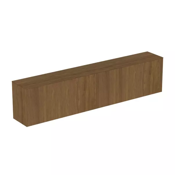 Mobilier Baie - Dulap baza suspendat Ideal Standard Atelier Conca 2 sertare cu blat 240 cm finisaj nuc inchis
