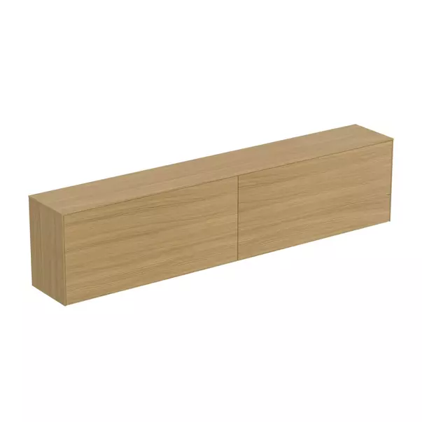 Mobilier Baie - Dulap baza suspendat Ideal Standard Atelier Conca 2 sertare cu blat 240 cm finisaj stejar deschis