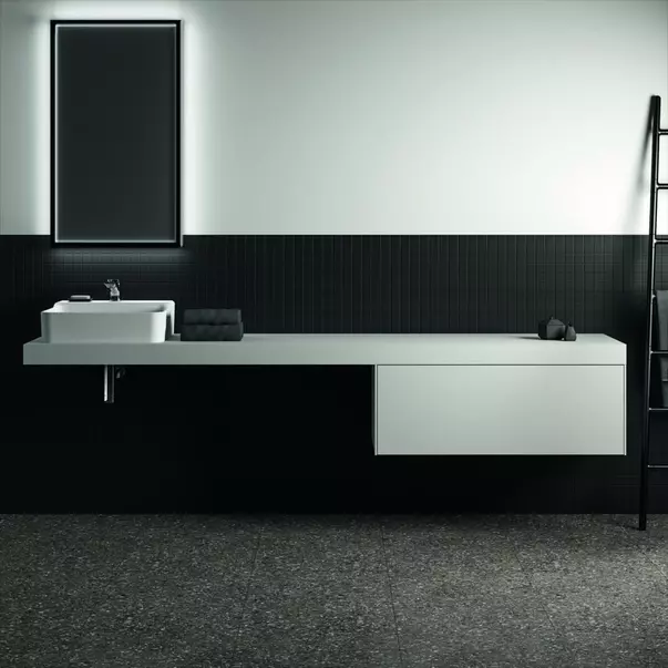 Blat pentru lavoar Ideal Standard Atelier Conca fara decupaj alb mat 240 cm [3]