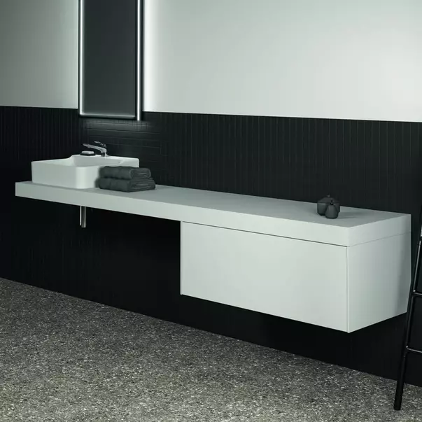 Blat pentru lavoar Ideal Standard Atelier Conca fara decupaj alb mat 240 cm [5]