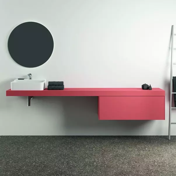 Blat pentru lavoar Ideal Standard Atelier Conca fara decupaj rosu - oranj mat 240 cm [3]