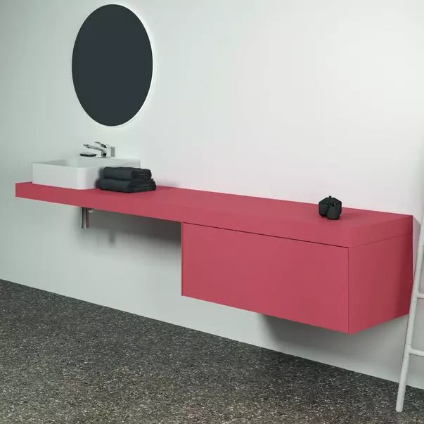 Blat pentru lavoar Ideal Standard Atelier Conca fara decupaj rosu - oranj mat 240 cm [4]