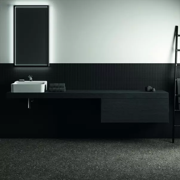 Blat pentru lavoar Ideal Standard Atelier Conca fara decupaj finisaj stejar inchis 240 cm [5]