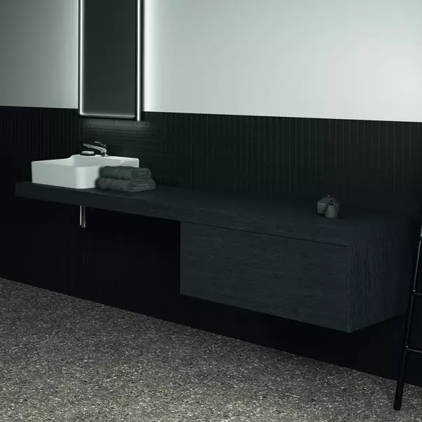 Blat pentru lavoar Ideal Standard Atelier Conca fara decupaj finisaj stejar inchis 240 cm [7]