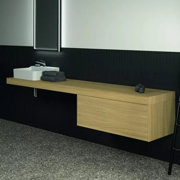 Blat pentru lavoar Ideal Standard Atelier Conca fara decupaj finisaj stejar deschis 240 cm [7]
